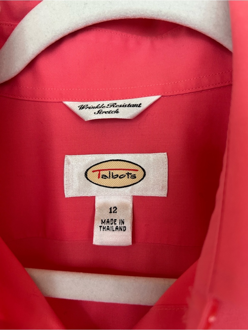 Women’s Talbots Short Sleeve Button-Down Wrinkle Resistant Shirt in Coral, Sz 12 - Picture 4 of 5